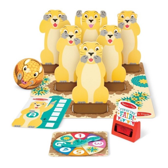 NEW Melissa & Doug Fun at the Fair! Wooden Armadillo Roll & Bowl Prairie Dog - Picture 2 of 9